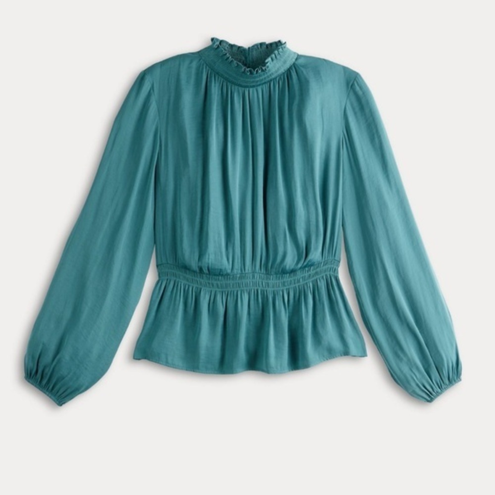 Nine West XXL long sleeve smocked blouse NWT